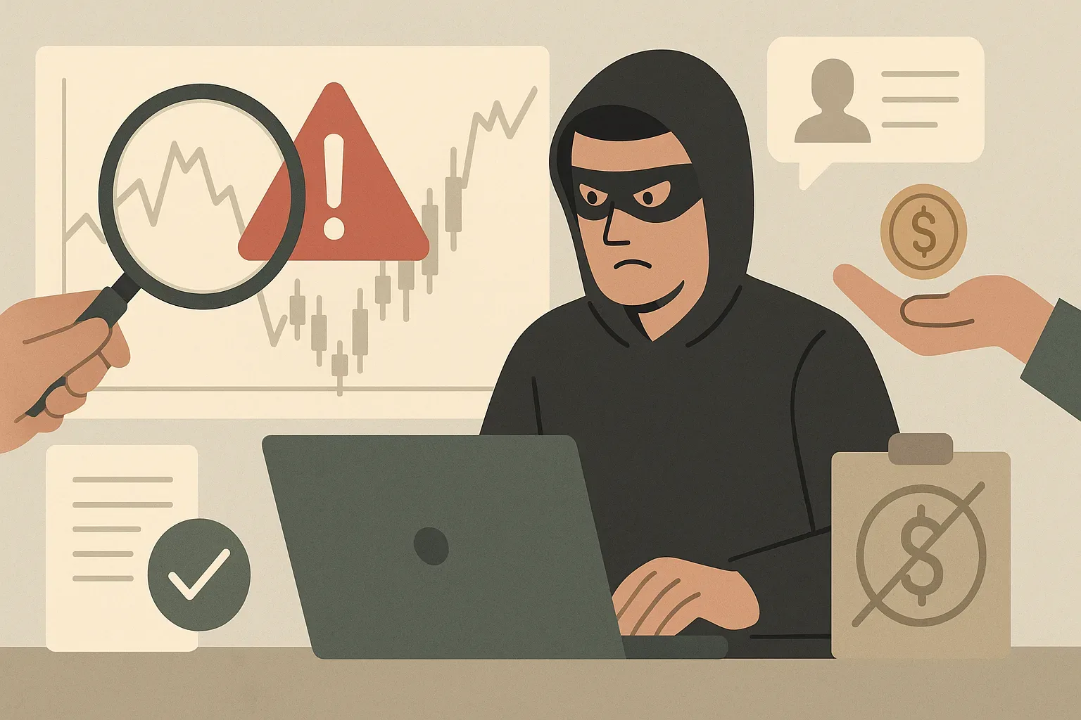 Illustration published with the archived record: Signs of a Fraudulent Trading Broker